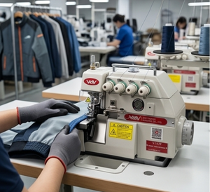 Máquina de Coser Industrial de Alta Calidad V-757F, Tipo Overlock Convencional de 4 Hilos para Cuellos, Vale la Pena Comprar - Product Image 3