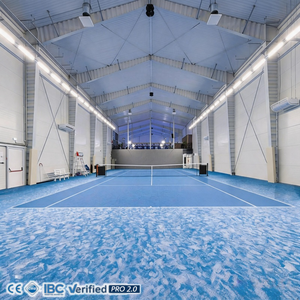 Salle <span class=keywords><strong>de</strong></span> sport à grande portée, conception durable avec panneaux muraux isolés à haute efficacité énergétique, bâtiment d'arène préfabriqué - Product Image 6