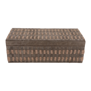 Scatola decorativa in pelle scamosciata con coperchio per gioielli, ricordi, conservazione, decorazione per tavolino da caffè - Product Image 5