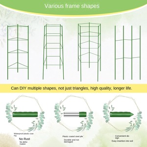 Giá đỡ cây cà chua nhỏ, bộ dụng cụ gồm cọc, tay đỡ bằng nhựa, dạng lồng, có thể mở rộng, điều chỉnh được - Product Image 4