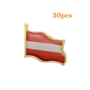 Bandiera in Metallo Placcato Oro per l'Amicizia, Serie Patriottica all'Ingrosso con Angelo Intagliato e Inciso, Souvenir Dipinto - Product Image 5