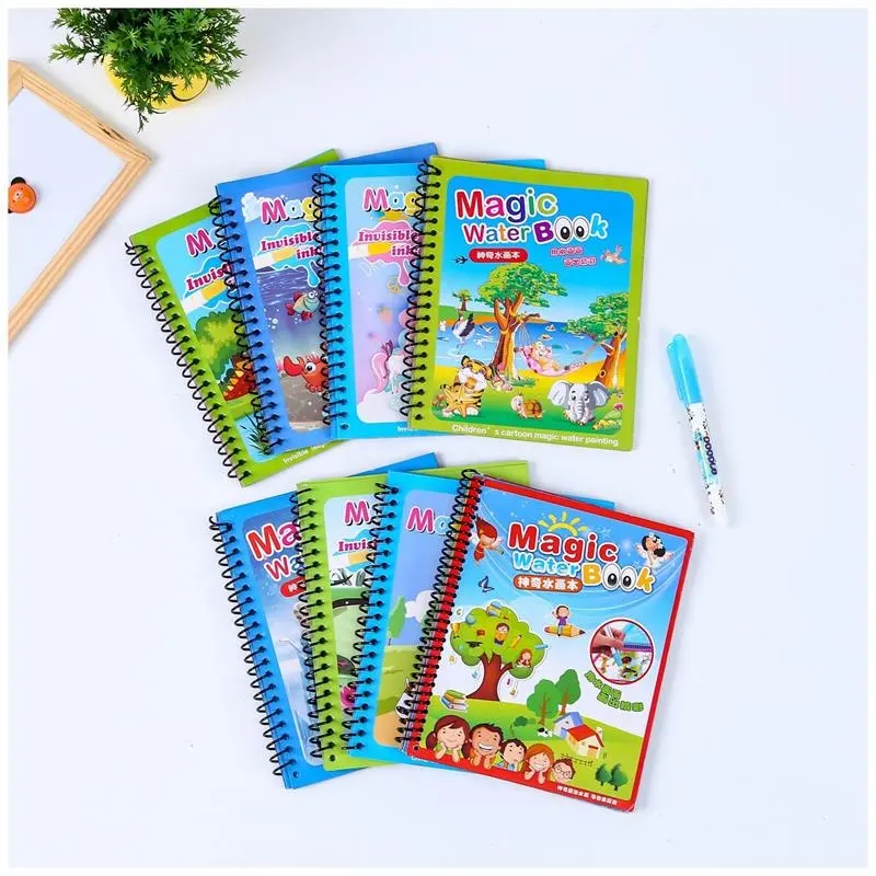 Christmas Gifts 2023 Colourful Magic Water Drawing Book Writing Doodle Book with Magic Pen