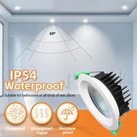 Spot encastré LED dimmable IP54 étanche 10W, projecteur commercial, spot LED encastré, lentille SMD, 3CCT, SAA, en aluminium