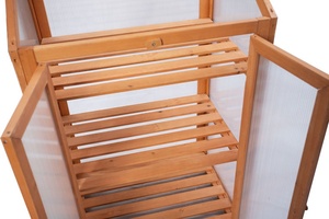 <span class=keywords><strong>Mini</strong></span> balcon en bois en plastique, offre spéciale, serre chaude, support pour plantes de jardinage, avec étagère - Product Image 6