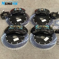 Kit Rem Cakram Besar 2 Bagian BBK 4 6 Piston Warna Kustom Anti Debu Performa Rendah untuk Tesla Model 3