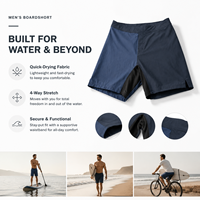 Shorts de bain pour homme YILONG, séchage rapide, couleur unie, taille élastique, respirant, avec cordon de serrage