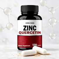 Compléments alimentaires en capsules de zinc et de quercétine OEM, capsules de zinc, marque privée, directement de l'usine