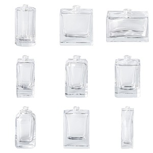Bouteille de parfum en verre fantaisie 50ml, flacon de parfum carré transparent avec Spray à sertir, parfum antique - Product Image 5