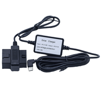 Câble d'alimentation personnalisé 2,5 m OBD2 mâle-femelle avec répartiteur USB Type-C coudé 5V 3A et régulateur abaisseur de tension 12V/24V pour caméra de tableau de bord