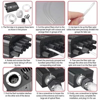 16W RGBW Twinkle LED Fibre Optique Starlight Headliner Kit Meteor Shooting Star Plafonniers 0.75mm 3M 500pcs + 200pcs Fiber