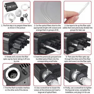 16W RGBW luccichio LED in fibra ottica Headliner Kit meteorite stelle cadenti plafoniere 0.75mm 3M 500 pz + 200 pz fibra - Product Image 6