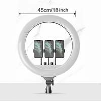 Lampu Ring LED Terbaru 18 Inch untuk Dinding, Cocok untuk Salon, Studio, Rias, dan Fotografi