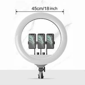 Nueva Llegada: Anillos de <span class=keywords><strong>Luz</strong></span> LED de Techo de 18 Pulgadas, Aro de <span class=keywords><strong>Luz</strong></span> LED de Pared <span class=keywords><strong>para</strong></span> Barbería, Estudio, <span class=keywords><strong>Maquillaje</strong></span> y Fotografía - Product Image 5