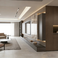 Mueble de TV de Lujo Ligero Premium, Diseño Personalizado, Material Ecológico, Solución Integral para el Hogar
