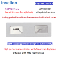 Étiquette UHF RFID pour le chronométrage des courses de marathon |   Autocollant RFID jetable Alien H3 à longue portée passive avec numéro
