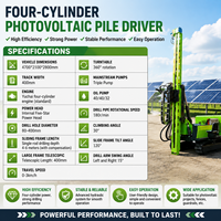 Machine de forage hydraulique automatique pour pieux photovoltaïques, équipement professionnel d'installation de vis de fondation solaire avec roulement