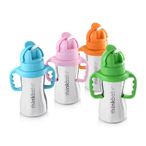 Eco-Friendly 180ml 290ml Light <strong>Weight</strong> Stainless Steel Travel Baby Water Bottles Kids Water Bottle Spillproof <strong>Straw</strong> Sippy <strong>Cup</strong> - Product Image 1