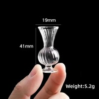 Nouvelle Décoration de Mini Vase en Verre Faite à la Main de Style Japonais avec Glaçure pour Bouquet de Fleurs Fraîches Simulées