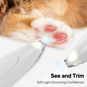 Low Noise <b>Dog</b> Paw Trimmer with LED <b>Light</b> Cordless Rechargeable Electric Pet Paw Hair Trimmer Grooming Clippers for <b>Dog's</b> Feet - Product Image 3