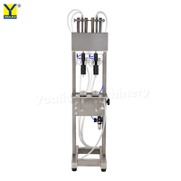 Machine de remplissage de parfum pneumatique semi-automatique à double tête manuelle YT-2, machine de remplissage sous vide liquide, machine de fabrication de flacons de parfum en verre
