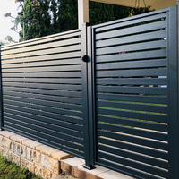 Panneaux de clôture de piscine en aluminium de 1,80 m de haut, revêtement poudré noir, conformes aux normes de sécurité, clôture métallique pour piscine résidentielle