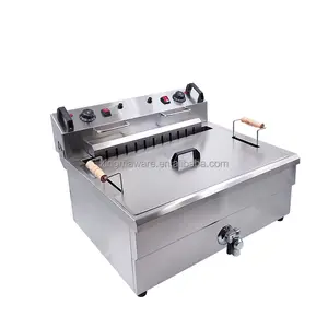 general Stainless Steel French Fries Machine 30L Commercial Potato Chip Fryer Electrical Deep Fryer for sale