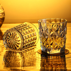 Vaso de <span class=keywords><strong>cristal</strong></span> clásico de alta calidad para beber vino con patrón de diamante en relieve adecuado para fiesta de Bar - Product Image 5