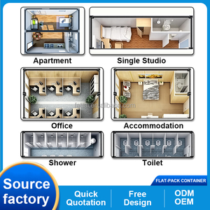 Contenedor Desmontable de 20 pies, Casa Contenedor Impermeable e Ignífuga, Oficina Modular Prefabricada, Dormitorio para Obras de Construcción - Product Image 3