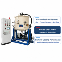 Four CVD 1550°C personnalisable pour la pyrolyse thermique de films minces Si3N4, composites C/C, revêtements céramiques SiC, graphite et carbone CVI