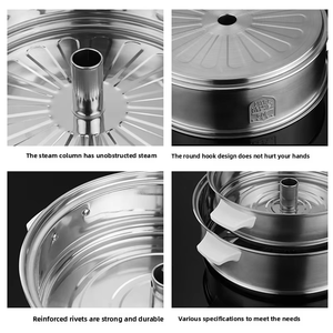 Cuisinière en acier inoxydable de haute qualité avec différentes tailles, support, casserole, <span class=keywords><strong>cuiseur</strong></span> <span class=keywords><strong>vapeur</strong></span>, plaque lourde, meilleure qualité, polissage durable, cuiseurs <span class=keywords><strong>vapeur</strong></span> - Product Image 2