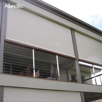 Stores roulants écran en tissu, pour balcon, fermeture éclair, personnalisé