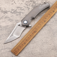 Couteau pliant personnalisé OEM en gros de haute qualité en acier VG-10 avec manche en alliage de titane, couteau utilitaire de cuisine, couteau de survie pour le camping, directement de l'usine