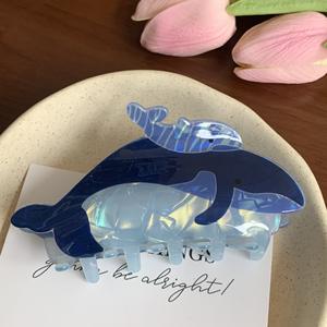 Pinzas para el Cabello con Diseño de Animales Lindos, Pinza con Diseño de Ballena Azul y Tiburón para Accesorios de Vacaciones en la Playa - Product Image 4