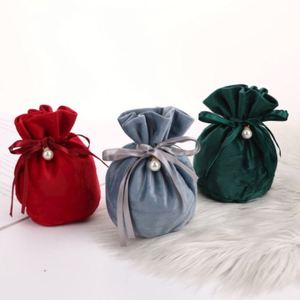 Creative Wedding <b>Pink</b> Velvet Bag Gift Wedding Candy Packaging - Product Image 5