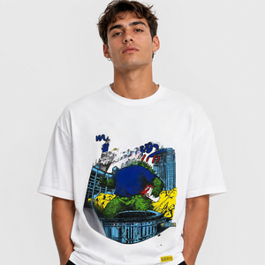 T-shirts unisexes à manches courtes avec imprimé graphique surdimensionné, décontractés, style streetwear, en tricot doux, 100% coton, respirants, pour l'été et le quotidien - Product Image 2