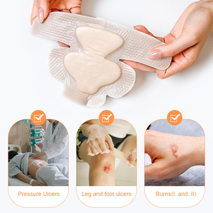OEM medicali assorbenti monouso a forma di aeroplano ulcere autoadesive in Silicone schiuma medicazione <span class=keywords><strong>per</strong></span> ferite traumatiche - Product Image 1