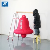 Cloche à vœux gonflable suspendue, modèle publicitaire commercial pour anniversaires, festivals et fêtes