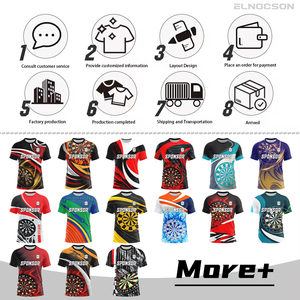 T-shirts pour hommes à col rond, impression numérique <span class=keywords><strong>3D</strong></span> personnalisée motif jeu de fléchettes, motif intégral, mode, OEM et ODM - Product Image 3