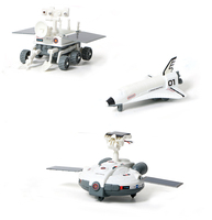 Juguetes Lehoo, Experimento Científico 3 en 1, Juguetes de Robot Solar, Flota Exploradora Espacial Lunar, Kit de Construcción DIY, Plástico Blanco para Niños