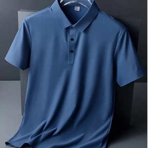 Chemise de golf respirante à boutons pour hommes, grande taille, coupe ajustée, décontractée, manches courtes, polo - Product Image 1