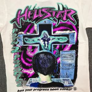 Camiseta Personalizada con Estampado DTG para Hombre, Alta Calidad, 100% Algodón, Estilo Hip Hop, Hombros Caídos, Corte Holgado - Product Image 3