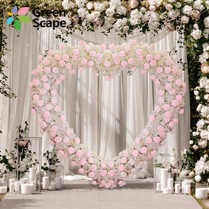 Mayorista en línea Telón de fondo de escenario al aire libre Flores artificiales Arco en forma de corazón para boda - Product Image 1