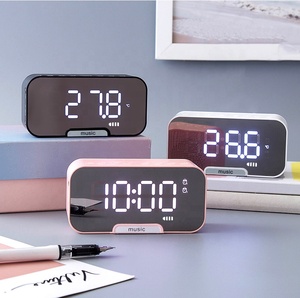 Taşınabilir BT hoparlör süper bas kablosuz Stereo hoparlörler destek TF AUX ayna çalar saat telefon bilgisayar için hediye ses - Product Image 5