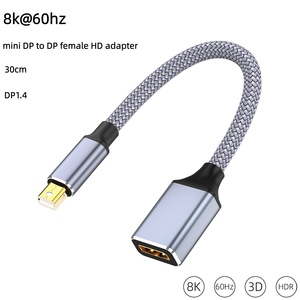 Adaptateur Mini DP vers DP Femelle 3OCM 8k60HZ pour Ordinateurs Portables MacBook, Convertisseur de Connexion Vidéo HD <span class=keywords><strong>TV</strong></span> - Product Image 1