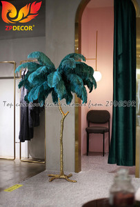 Zpdecoration-<span class=keywords><strong>plumas</strong></span> <span class=keywords><strong>de</strong></span> avestruz teñidas <span class=keywords><strong>de</strong></span> alta calidad, <span class=keywords><strong>plumas</strong></span> verdes para árbol y pluma, 60-65 cm - Product Image 6