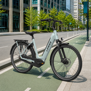 Vélo électrique urbain à faible encombrement de 28 pouces, moteur central 36V 540Wh, <span class=keywords><strong>8</strong></span> vitesses, frein à disque hydraulique, vélo électrique pour adultes - Product Image 2
