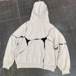 Nuovo Design Felpa Pullover con Cappuccio da Uomo Boxy Crop a Maniche Lunghe Stile High Street Patchwork Invernale - Product Image 3