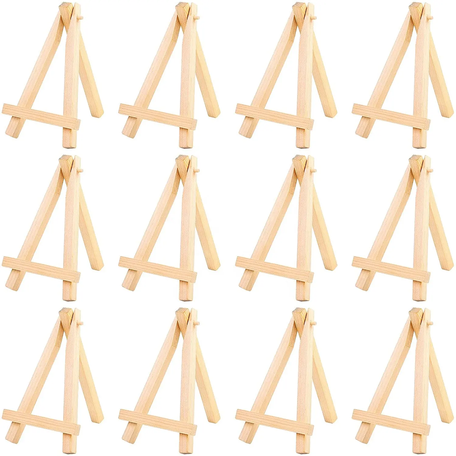 12-piece mini wooden easel, adjustable table top easel. Display artist easel stand, table frame can be folded A frame wooden eas