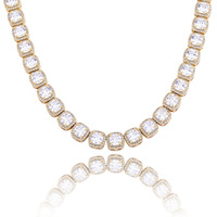 Collier en laiton style hip-hop avec chaîne en bambou et zircon, fermoir tendance, accessoire de mode unisexe, vente en gros