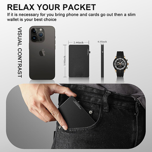 <span class=keywords><strong>Portafoglio</strong></span> Minimalista Sottile da <span class=keywords><strong>Uomo</strong></span> in Metallo e Alluminio con Blocco RFID Antifurto, Supporto Magnetico per <span class=keywords><strong>Carte</strong></span> e Piena Compatibilità Magsafe - Product Image 4